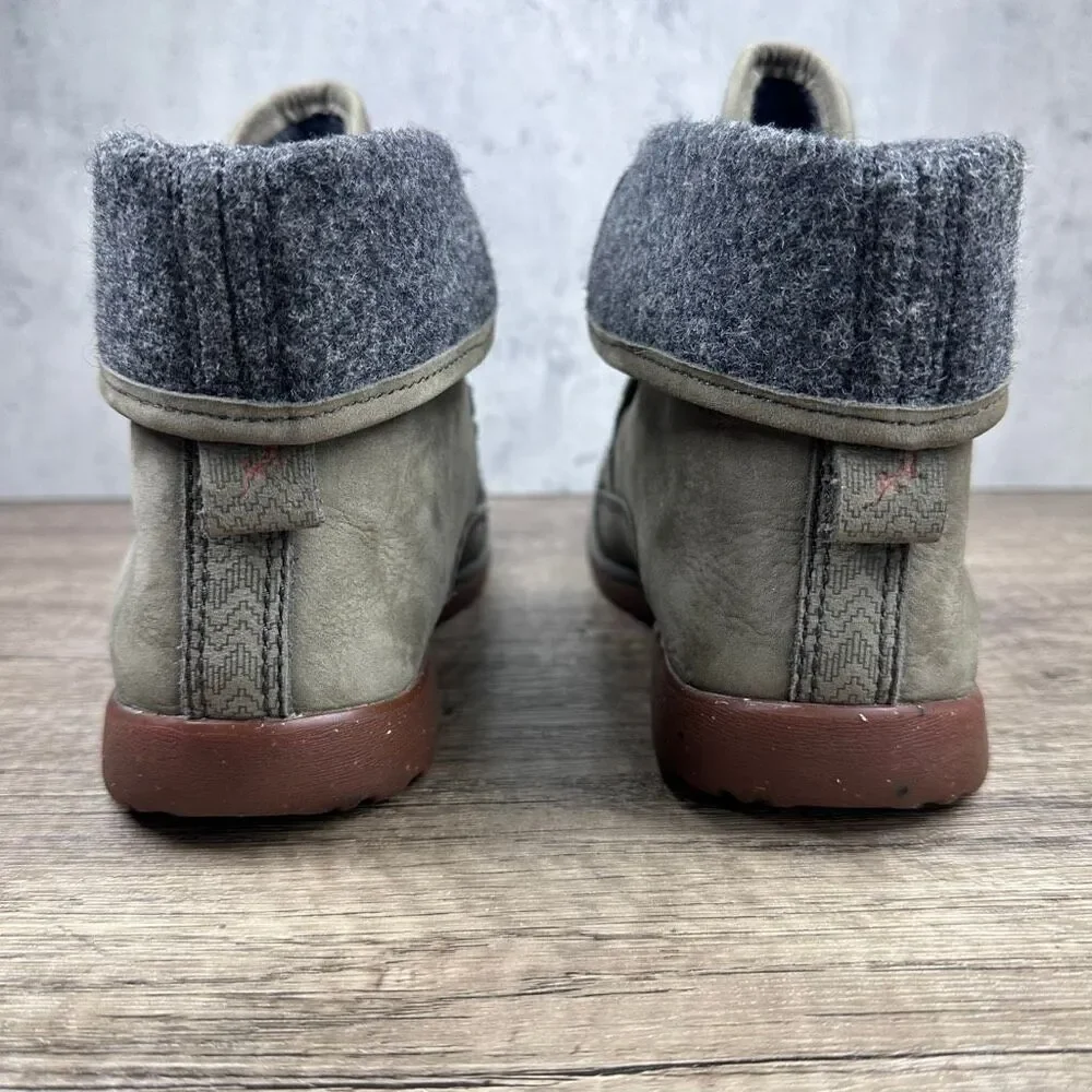 Chaco~Women's~Barbary Waterproof Castlerock Gray Lthr/Wool‎ HikingBoots~Sz 6.5